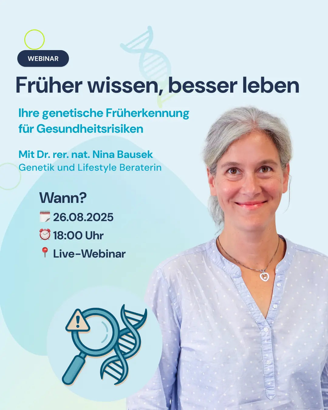 Früher wissen, besser Leben - Ihre genetische Früherkennung für Gesundheitsrisiken