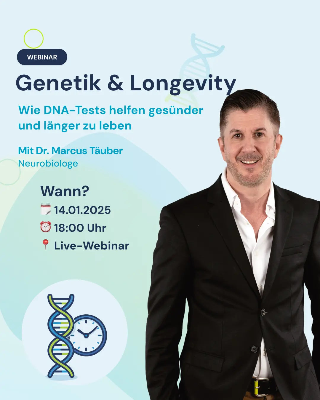 Genetik&Longevity: Wie DNA-Tests helfen gesünder und länger zu leben