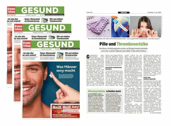 Krone Gesund, Pille und Thromboserisiko 