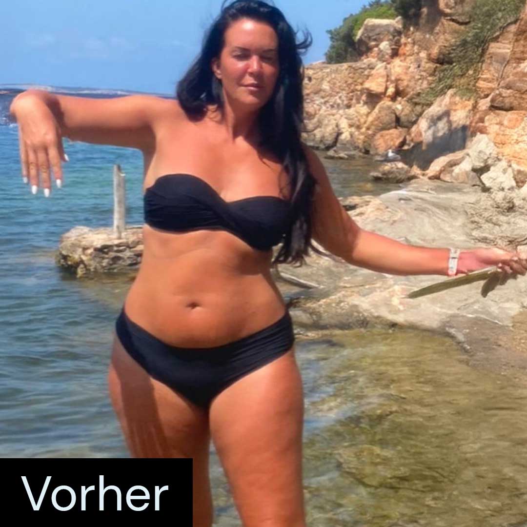 Moderatorin Martina Reuter am Strand