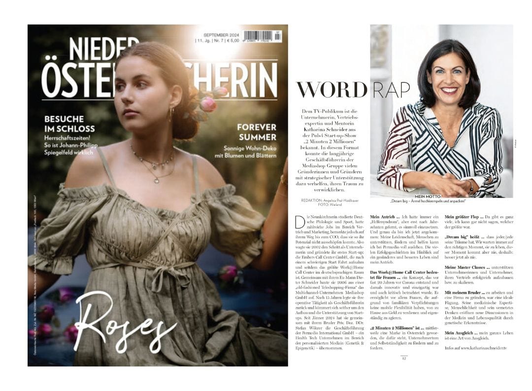 Artikel in der Niederösterreichern über Katharina Schneider
